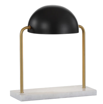 Porter 13.5" Art Deco Dome Lamp with Marble Base - JONATHAN Y